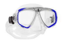 Masque de plongée, Scubapro, Zoom Evo bleu et jupe cristal