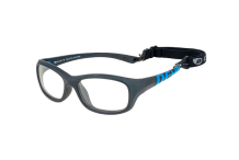 Lunettes anti choc, Demetz, Softness R noir mat/bleu mat taille M