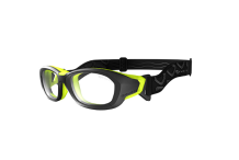 Lunettes anti choc, Demetz, Smash noir mat/citron taille M