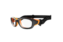 Lunettes anti choc, Demetz, Smash noir mat/orange taille L